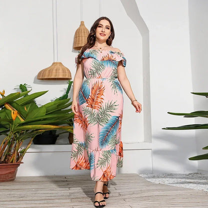 Zomerjurk Een-Schouder Bloemenjurk voor Vrouwen