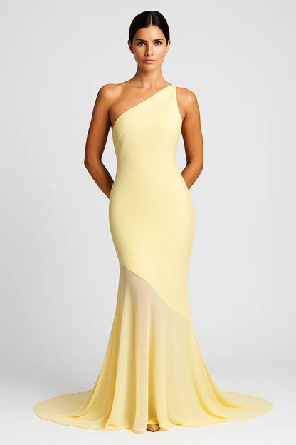 Elegante One Shoulder Maxi Jurk voor Dames met Fishtail - StudioMarella