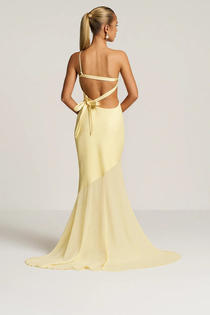 Elegante One Shoulder Maxi Jurk voor Dames met Fishtail