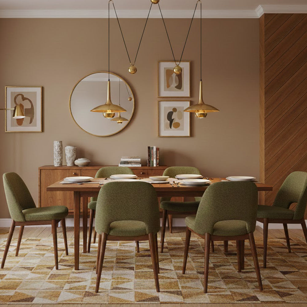 Verstelbare Hanglamp Onos – Hoogte-instelbaar met Tegengewichtbal – Chroom of Goud Metaal – Vintage 1970s Design – Retro Pendelverlichting voor Eettafel en Keukeneiland