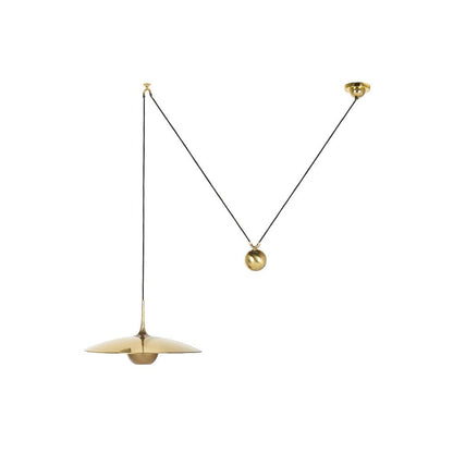 Verstelbare Hanglamp met Tegengewicht — Industriële Metalen Pendellamp in Chroom of Goud