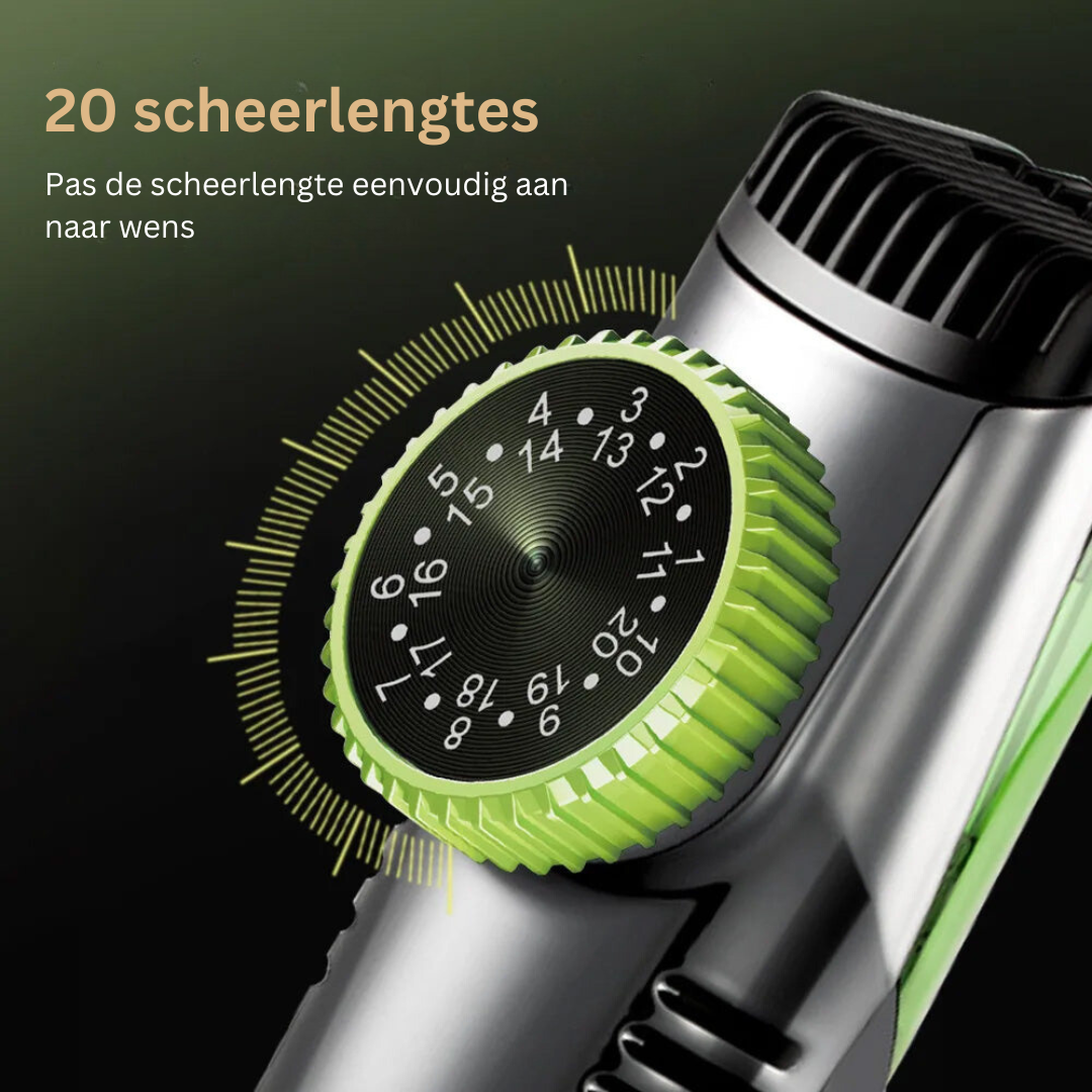 Vacuüm Trimmer met Opvangbak voor Baard en Lichaamshaar – Waterdicht en Oplaadbaar via USB