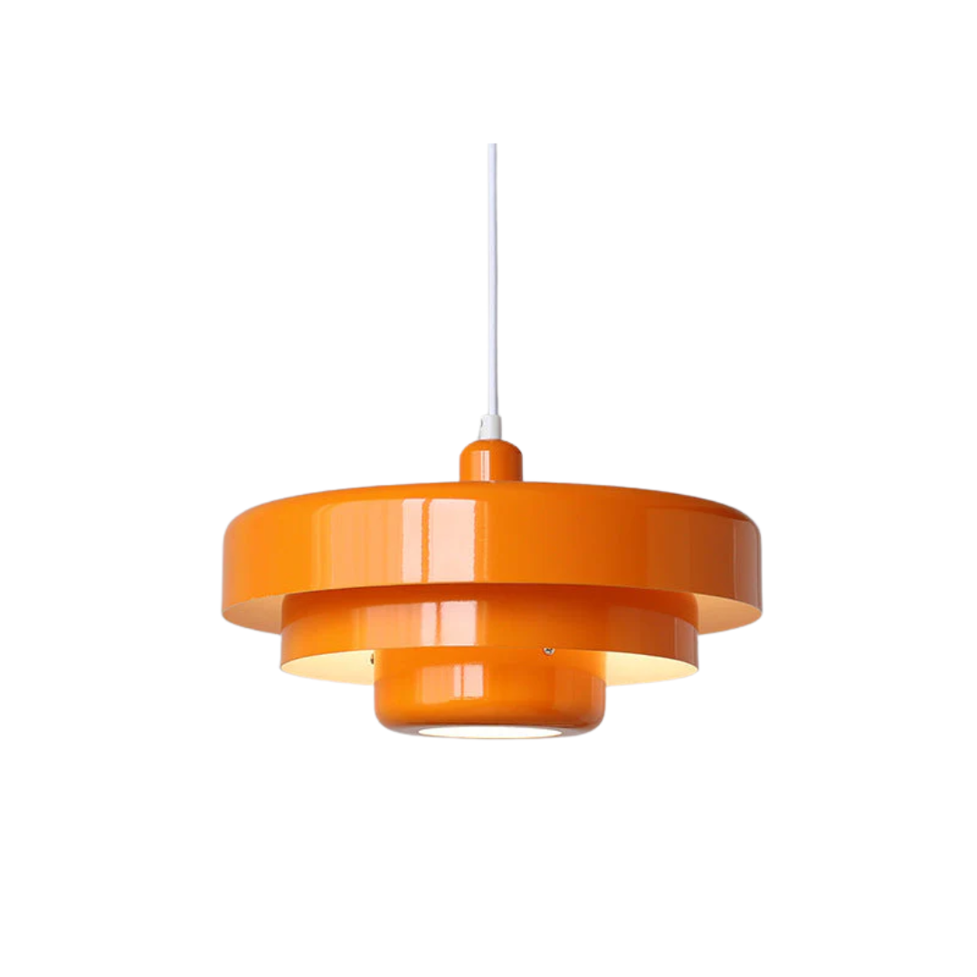 Hanglamp Metaal Gelaagd Ø35cm Oranje E27 Eettafel Woonkamer Retro Design Verlichting Industrieel Modern