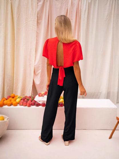 Dames Cropped Blouse Lichtgewicht Zomerstijl