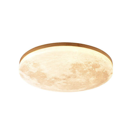 LED Plafondlamp Maanontwerp Hout Acryl Rond 26-48cm Slaapkamer Woonkamer Plafondlamp Maanlamp LED Verlichting Modern Interieur