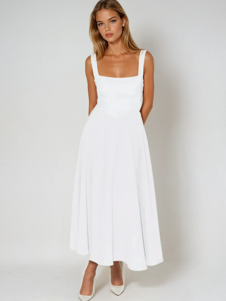 Elegante Off-Shoulder Jurk voor Dames Zomerjurk Rood