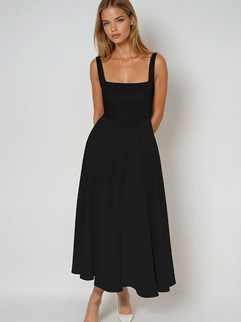 Dames Midi-jurk Elegante Stijl Italiaanse Invloed