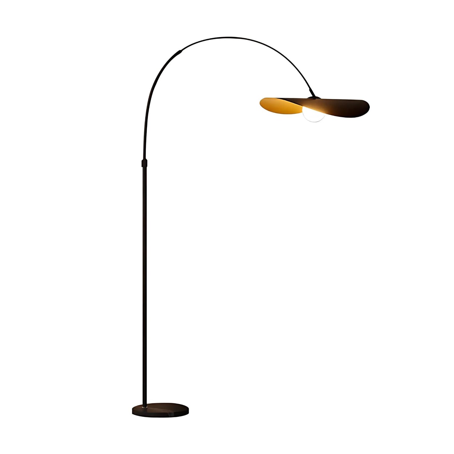 Boog Vloerlamp LED IJzer Acryl Zwart Woonkamer Leeshoek Staande Lamp Minimalistisch Wabi Sabi Booglamp Modern Interieur