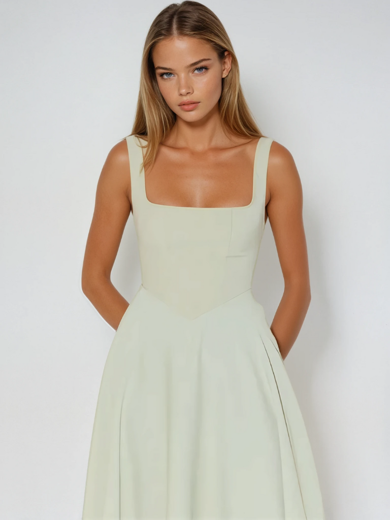 Dames Midi-jurk Elegante Stijl Italiaanse Invloed