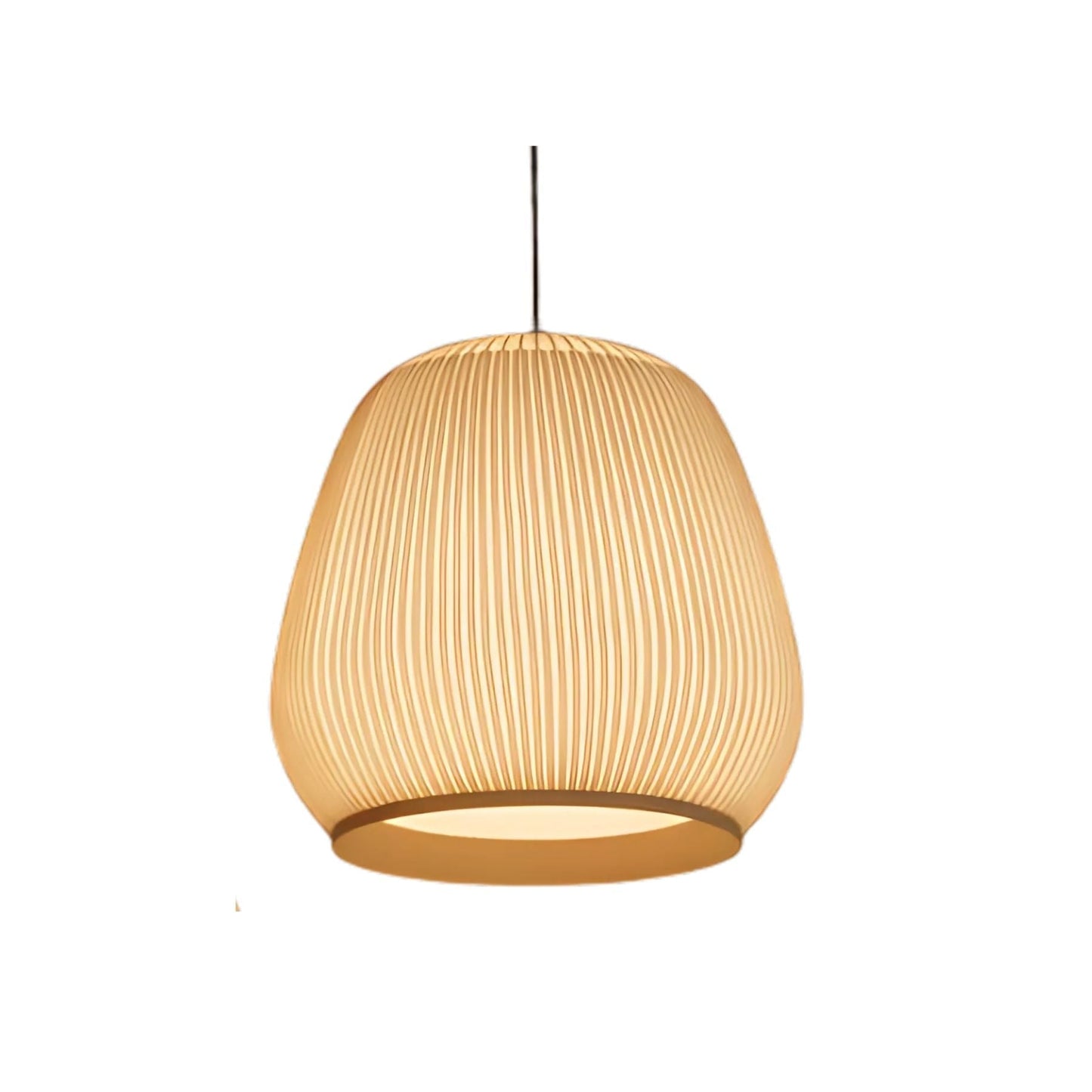 Japandi Hanglamp 3D Lycra 45 cm Beige Eettafel Woonkamer Dimbare LED Hanglamp Scandinavische Verlichting Interieur