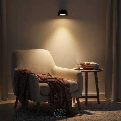 Draadloze Wandlamp Plakken zonder Boren USB-C Oplaadbaar 360° Draaibaar Dimbaar Sfeerlamp