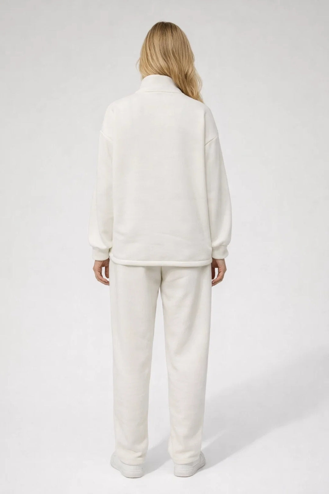 Lounge Set Relaxed Fit Met Half Zip Sweater Comfortabel