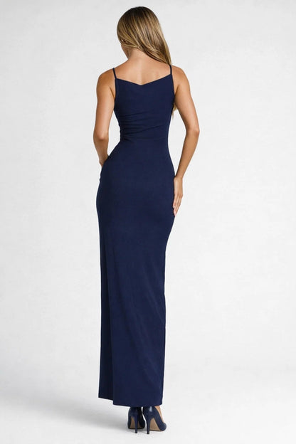 jurk dames mouwloos elegante maxi jurk met split