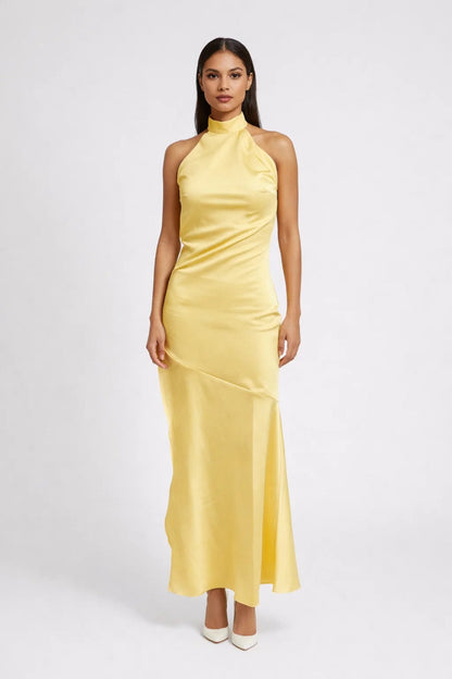Maxi Jurk Dames Mouwloos Elegant Halternek Zomerjurk - StudioMarella