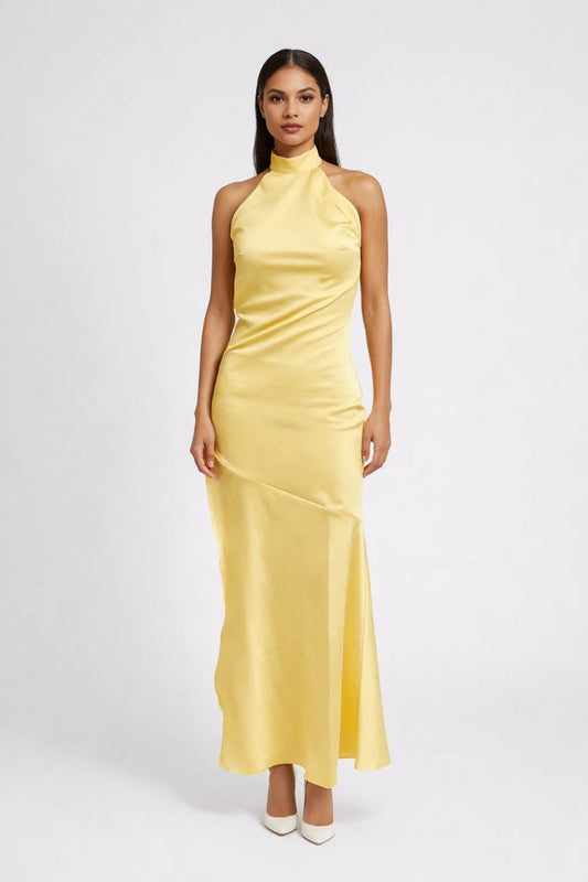 Maxi Jurk Dames Mouwloos Elegant Halternek Zomerjurk - StudioMarella