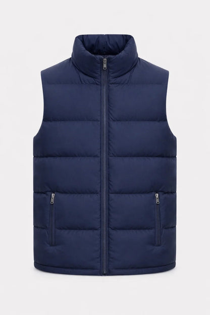 Heren Bodywarmer Casual Opstaande Kraag Voor Lente - StudioMarella
