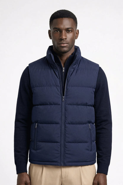 Heren Bodywarmer Casual Opstaande Kraag Voor Lente