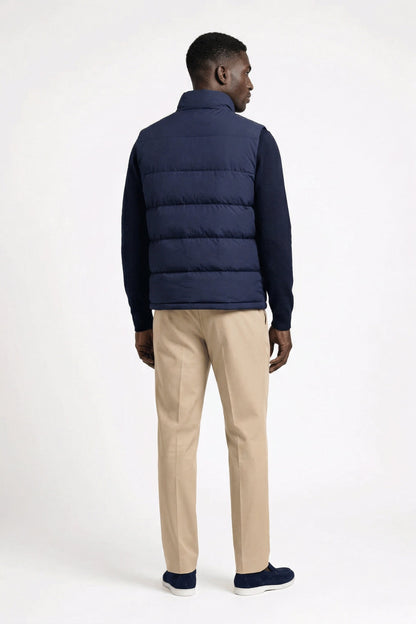 Heren Bodywarmer Casual Opstaande Kraag Voor Lente