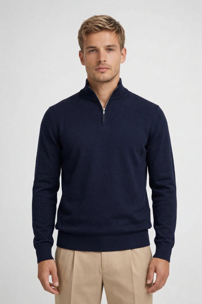 Heren Trui Half Zip Klassieke Casual Stijl