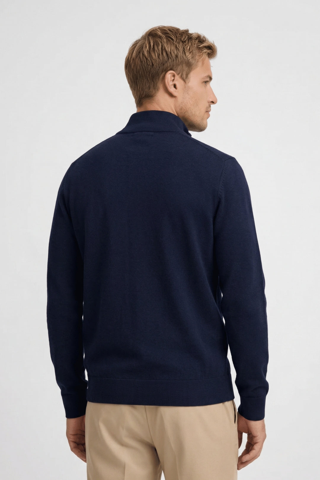 Heren Trui Half Zip Klassieke Casual Stijl