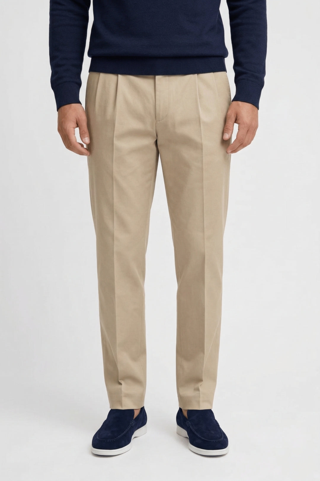 Heren Pantalon Rechte Pijp Elegant Geheel Getaileerd