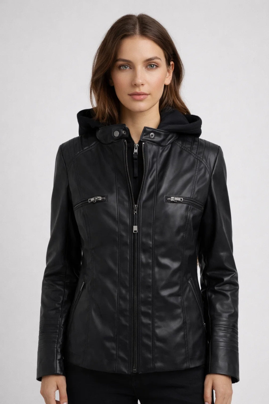 Dames Bikerjas Met Ritsdetails Comfortabele Pasvorm - StudioMarella