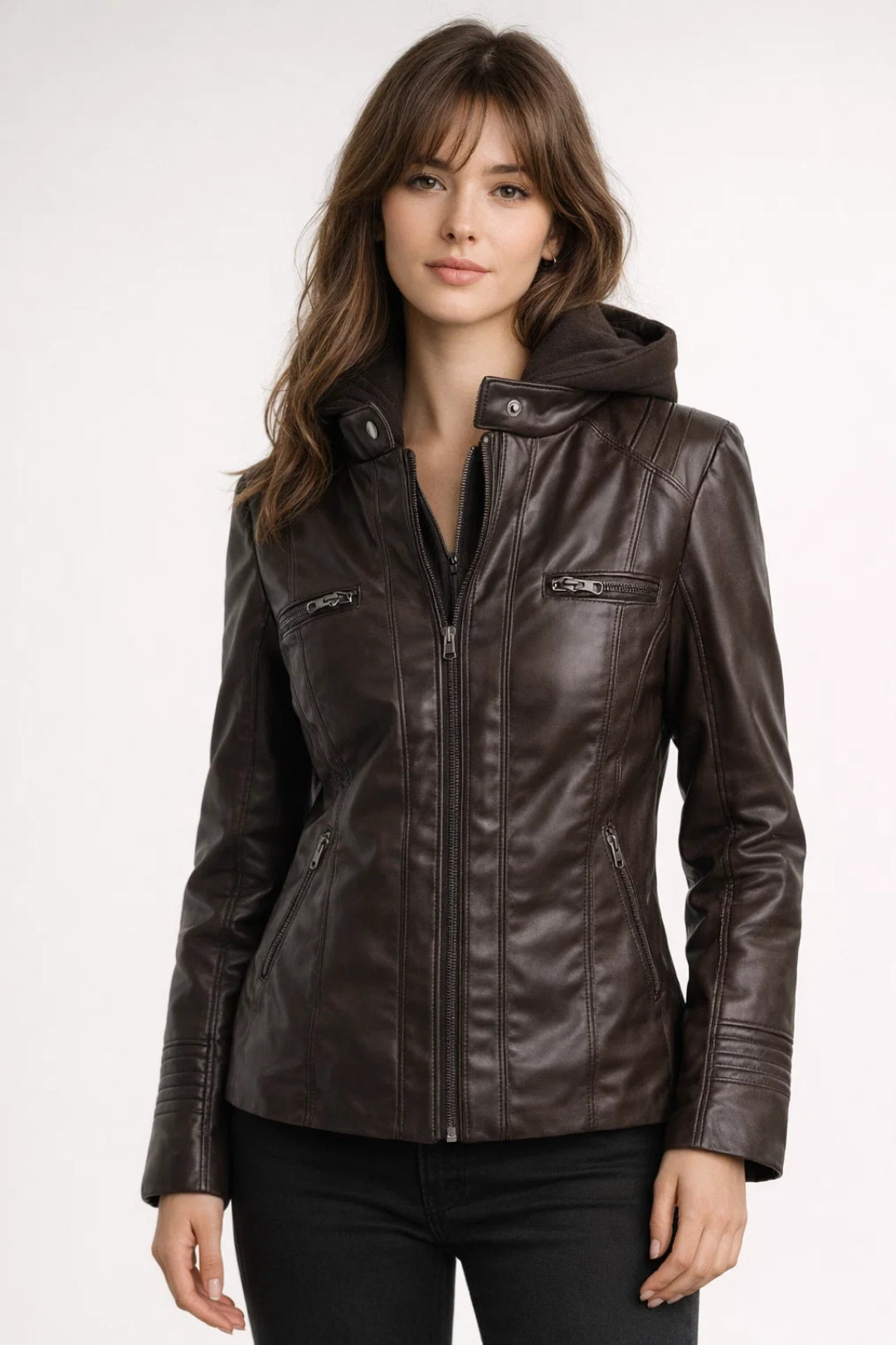 Dames Bikerjas Met Ritsdetails Comfortabele Pasvorm
