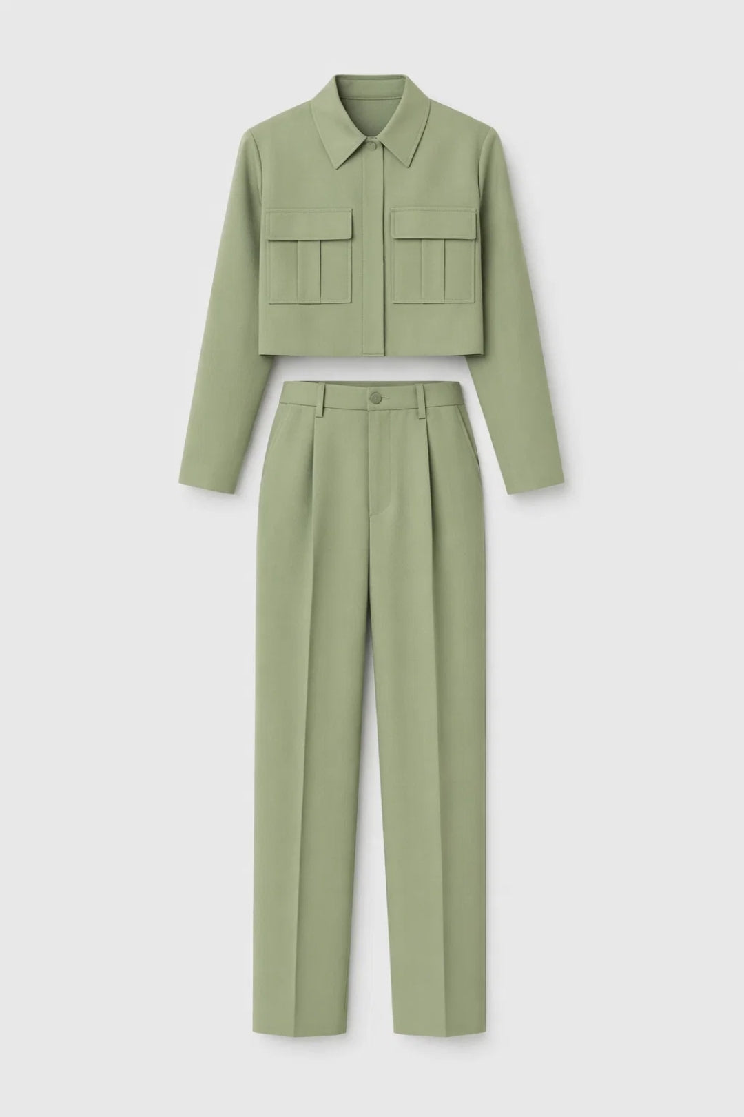 Cropped Blazer Set Klassieke Stijl Timeless Design