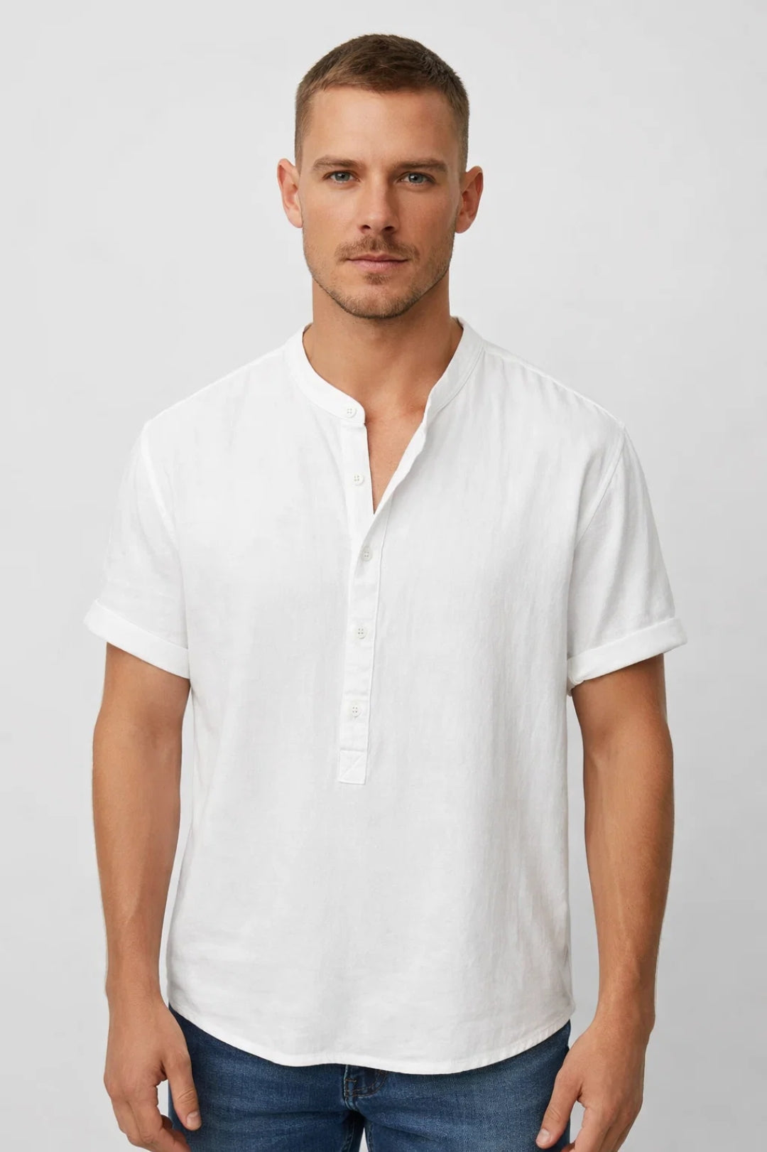 Heren Shirt Korte Mouwen Knoopsluiting Voor Alle Seizoenen - StudioMarella