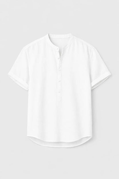 Heren Shirt Korte Mouwen Knoopsluiting Voor Alle Seizoenen