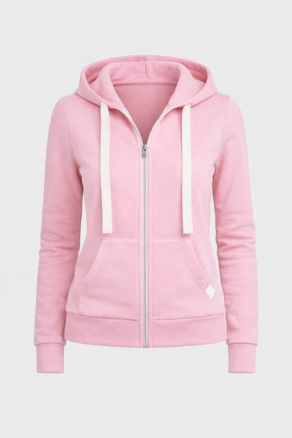 Dames Hoodie met Capuchon en Rits, Casual Model