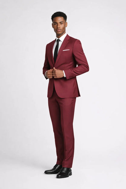 Mannen Pak Slim Fit Zakelijk Comfortabel Alle Seizoenen