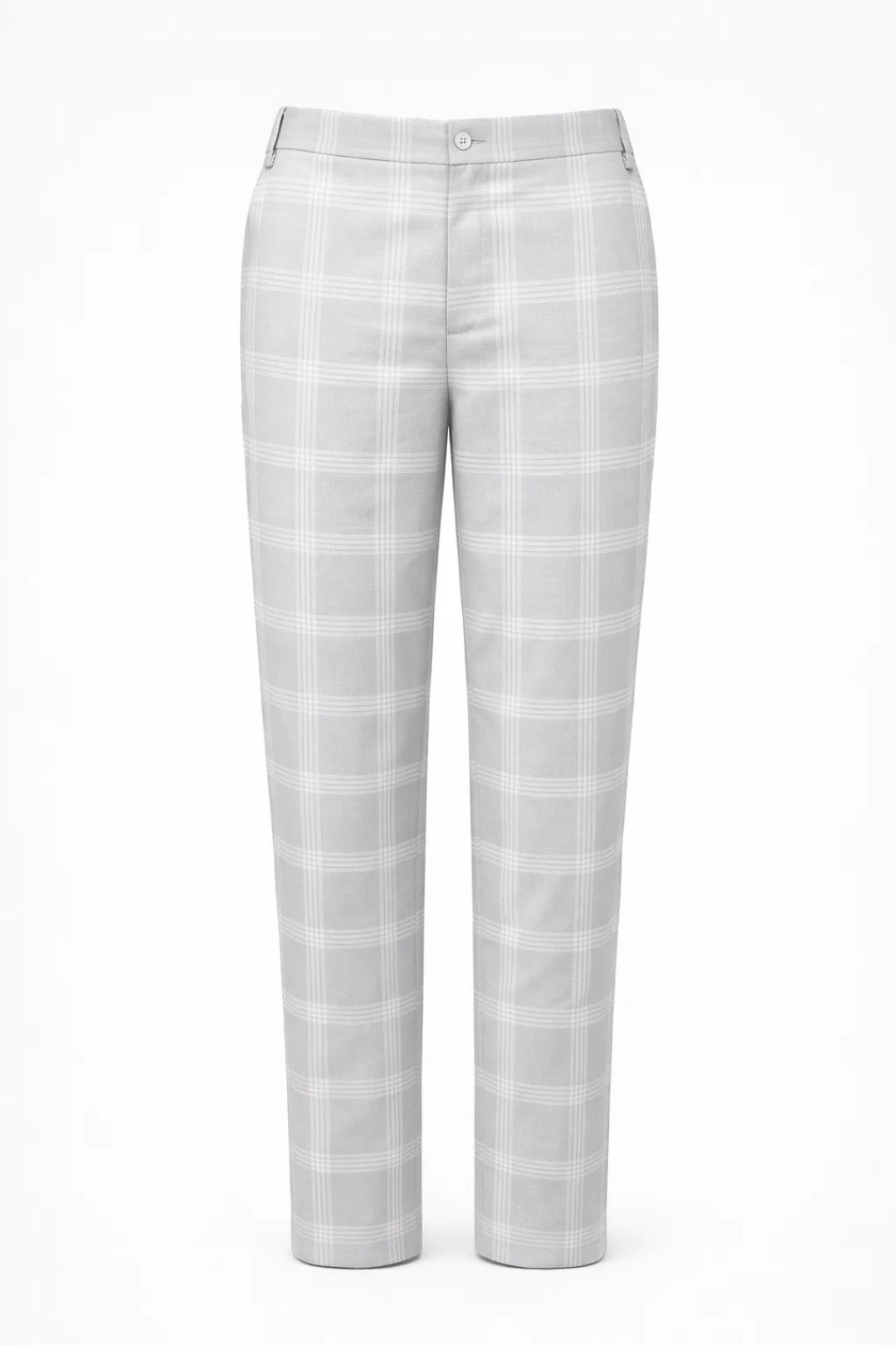 Heren Pantalon Slim Fit Geruit Chique Hoge Taille - StudioMarella