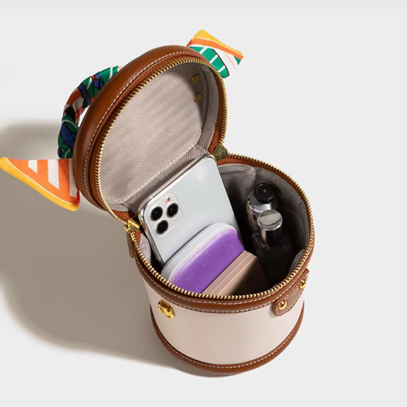 Schoudertas Bucket Trendy Compact Leer