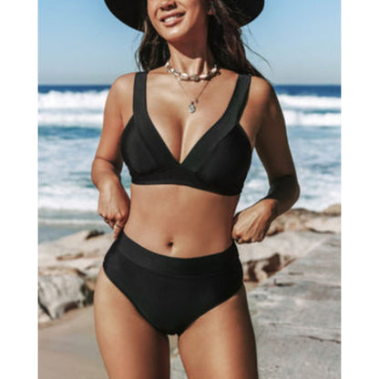 Dames Badpak Met Hoge Taille Effen