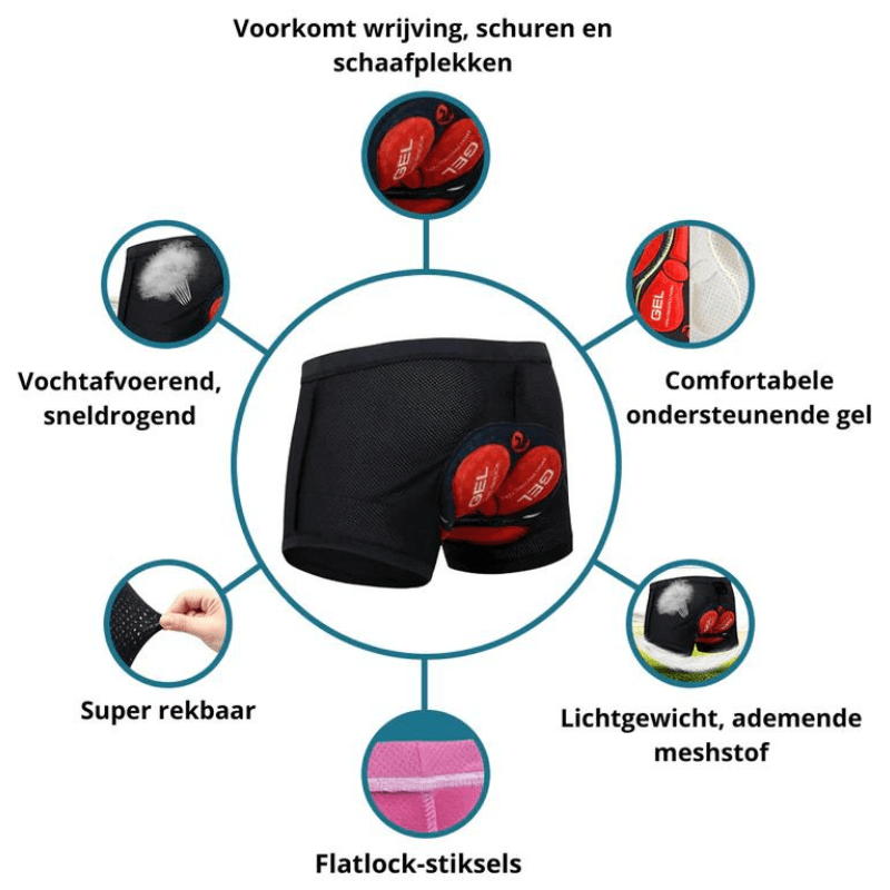 Comfortabele Motorshorts met 3D Gelpolstering voor Lange Ritten
