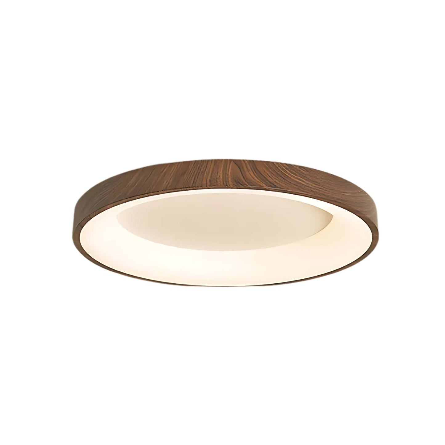 LED Plafondlamp Houtlook IJzer Acryl Rond Woonkamer Slaapkamer Hal Moderne Plafondlamp Scandinavisch Design Warm Licht