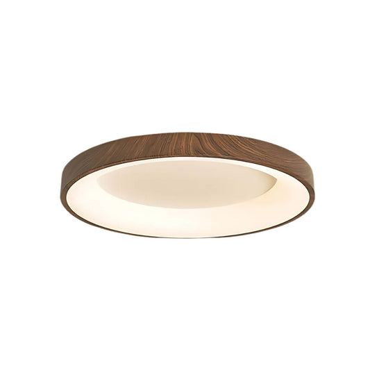LED Plafondlamp Houtlook IJzer Acryl Rond Woonkamer Slaapkamer Hal Moderne Plafondlamp Scandinavisch Design Warm Licht