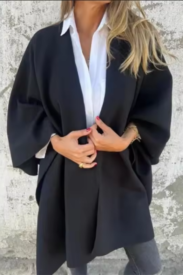 Dames Cape Shawl Tussenjas Elegante Open Stijl Modieus