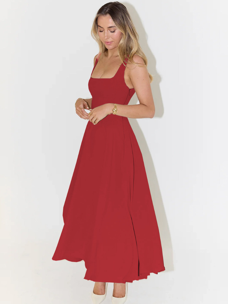 Elegante Off-Shoulder Jurk voor Dames Zomerjurk Rood