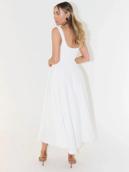 Dames Midi-jurk Elegante Stijl Italiaanse Invloed