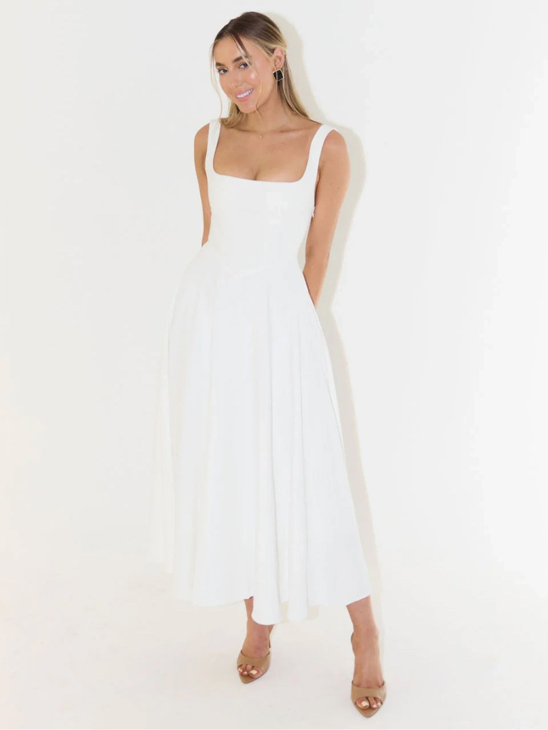 Dames Midi-jurk Elegante Stijl Italiaanse Invloed
