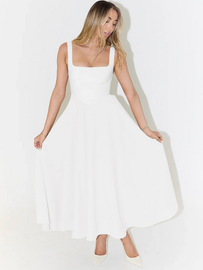 Dames Midi-jurk Elegante Stijl Italiaanse Invloed