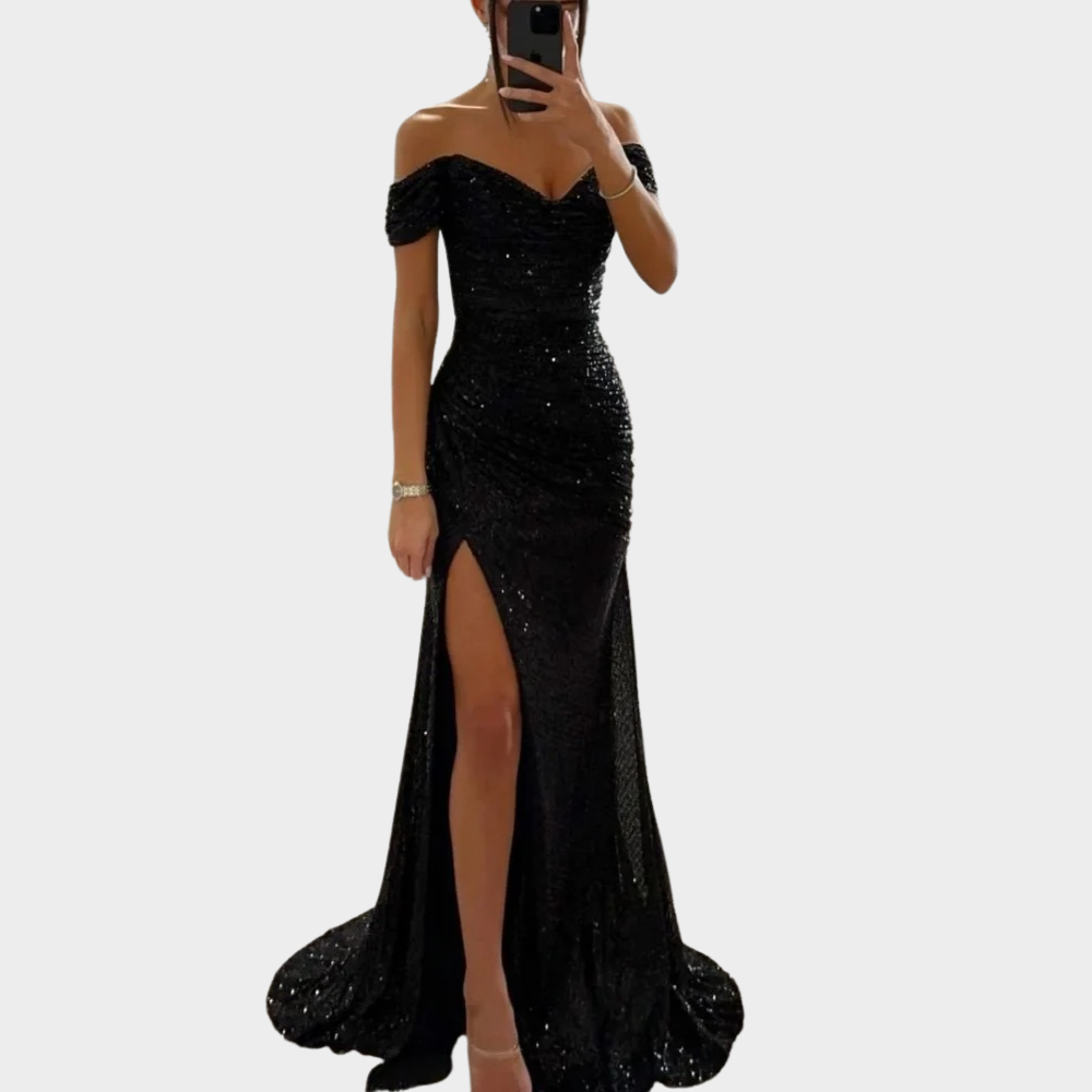 Elegante Avondjurk Bruiloft Lange Jurk met Split - StudioMarella