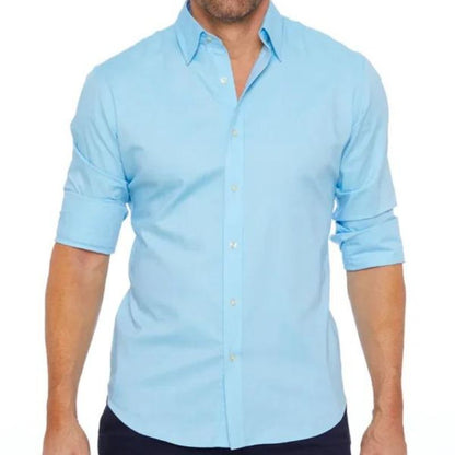 Mannen Overhemd Anti-crease Wit