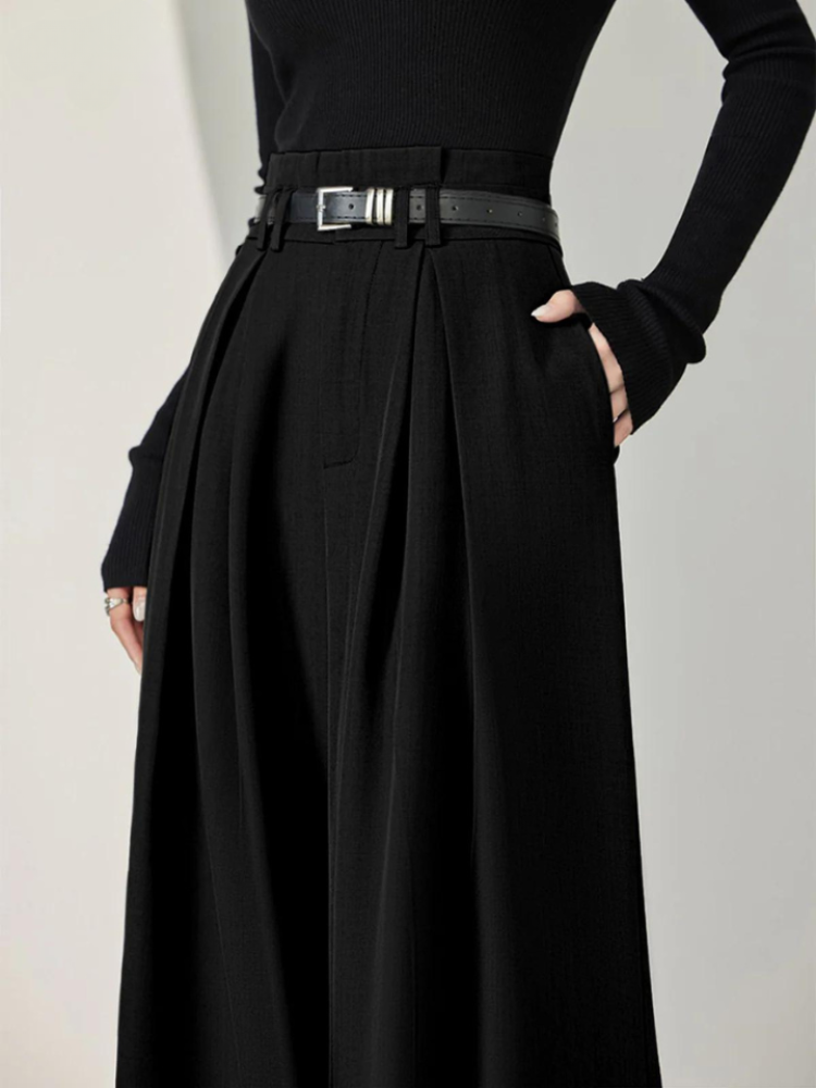 Damesbroek Hoge Taille Wijde Pijpen Comfortabele Stof