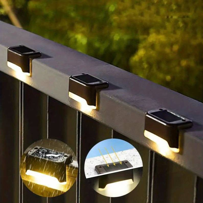 LED Solar Buitenlamp Tuinverlichting Draadloos 5-Pack Warm Wit Geel Meerkleurig Waterdicht Zonnepaneel