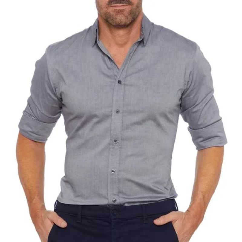 Mannen Overhemd Anti-crease Wit