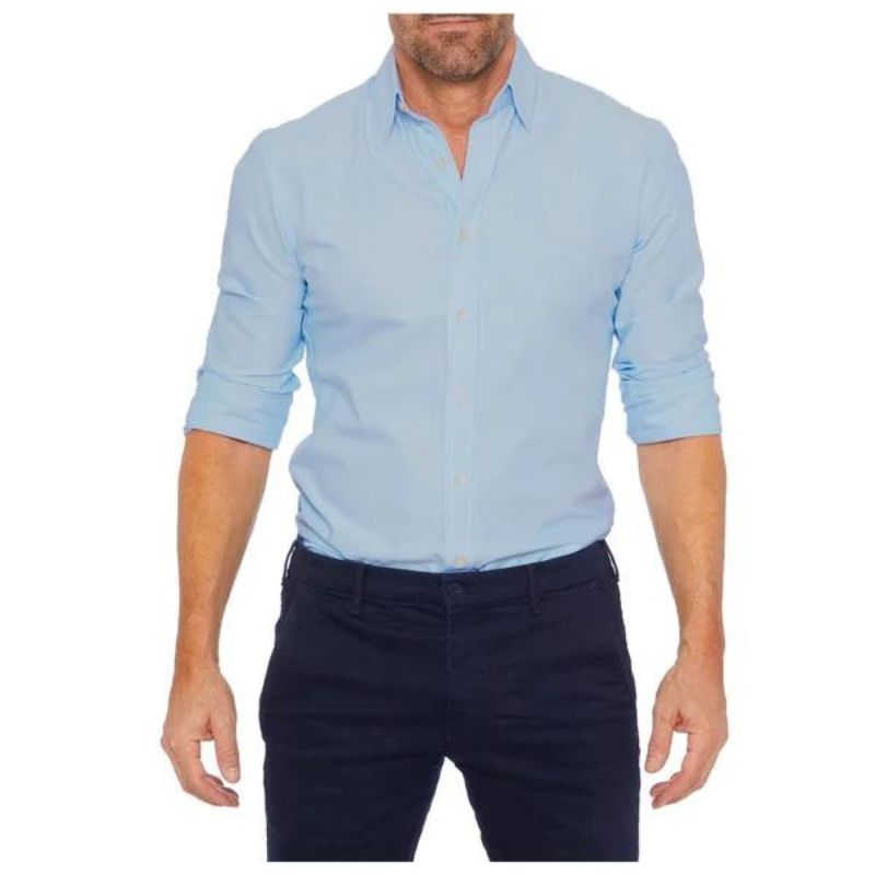 Mannen Overhemd Anti-crease Wit