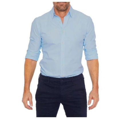 Mannen Overhemd Anti-crease Wit